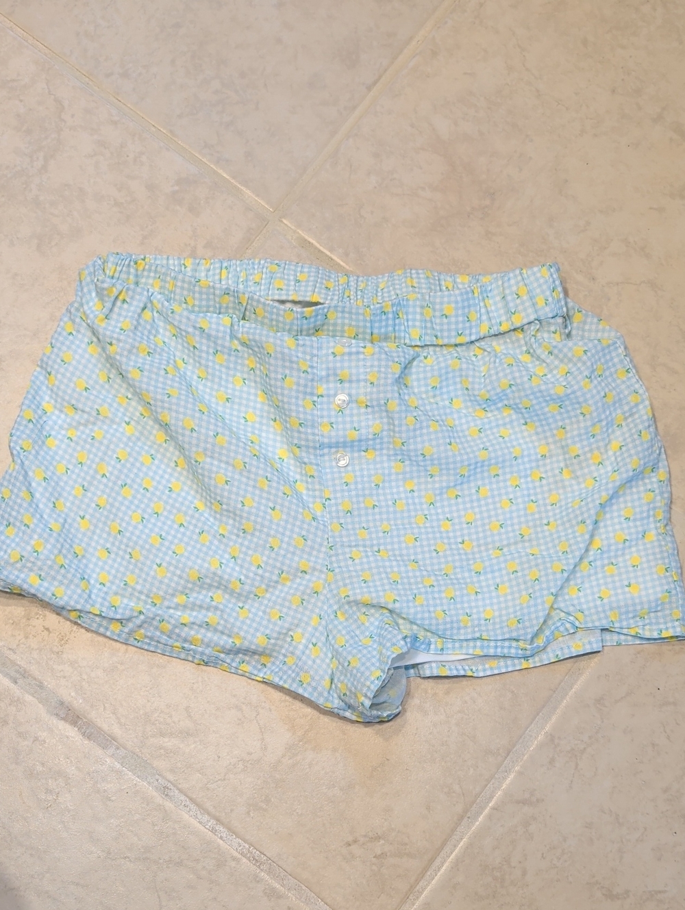Altar'd State Girls Lemon Pajama Shorts
